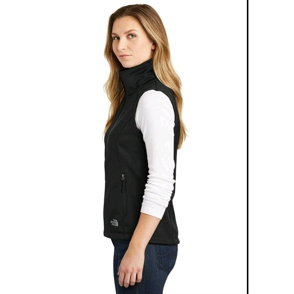 The North Face Black Full Zip Windwall Vest Womens XL Classic AWARE EMBROIDERY - Picture 3 of 12